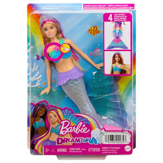 Barbie Dreamtopia Zauberlicht Meerjungfrau Puppe Malibu mit Leuchtfunktion