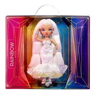 Rainbow High Holiday Edition Sammler-Puppe Roxie Grand weiß-irisierend