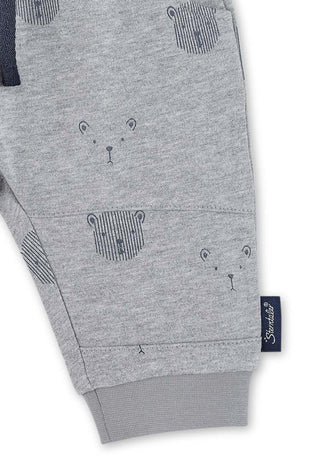 Sterntaler Hose mit Bärendruck aus Sweatmaterial, Grau