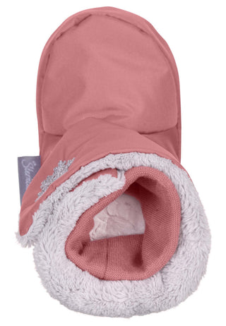 Babyschuhe aus Funktionsmaterial mit Schneeflocke rosa