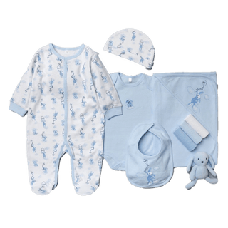 Baby Geschenkbox Premium in blau - Windeltortenfee